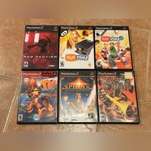 Lot Of PS2 Playstation 2 Video Games - Call Of Duty Star Wars Silent Scope